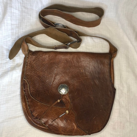 ERIC HODGES OF DURANGO Handmade Leather Crossbody Messenger...